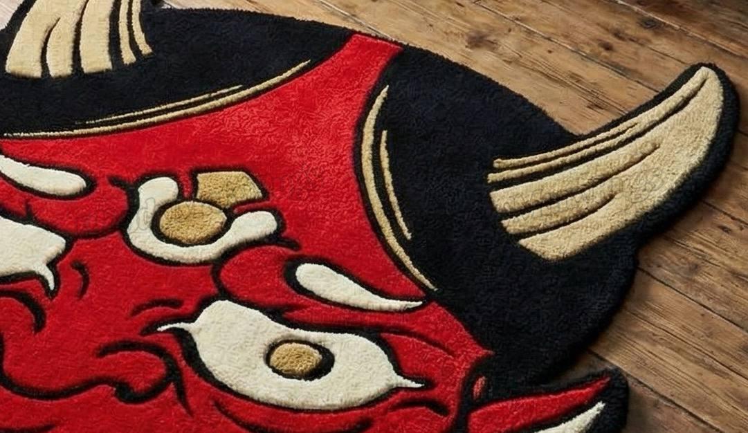 Red Oni Devil Rug