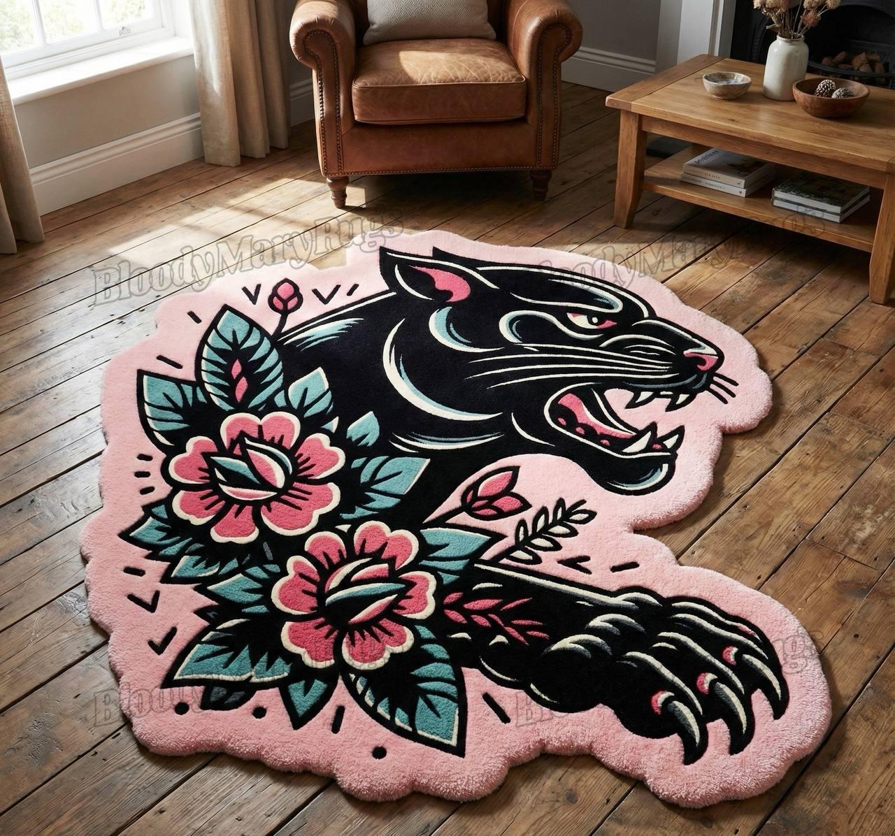 Pink Panther Tattoo Rug