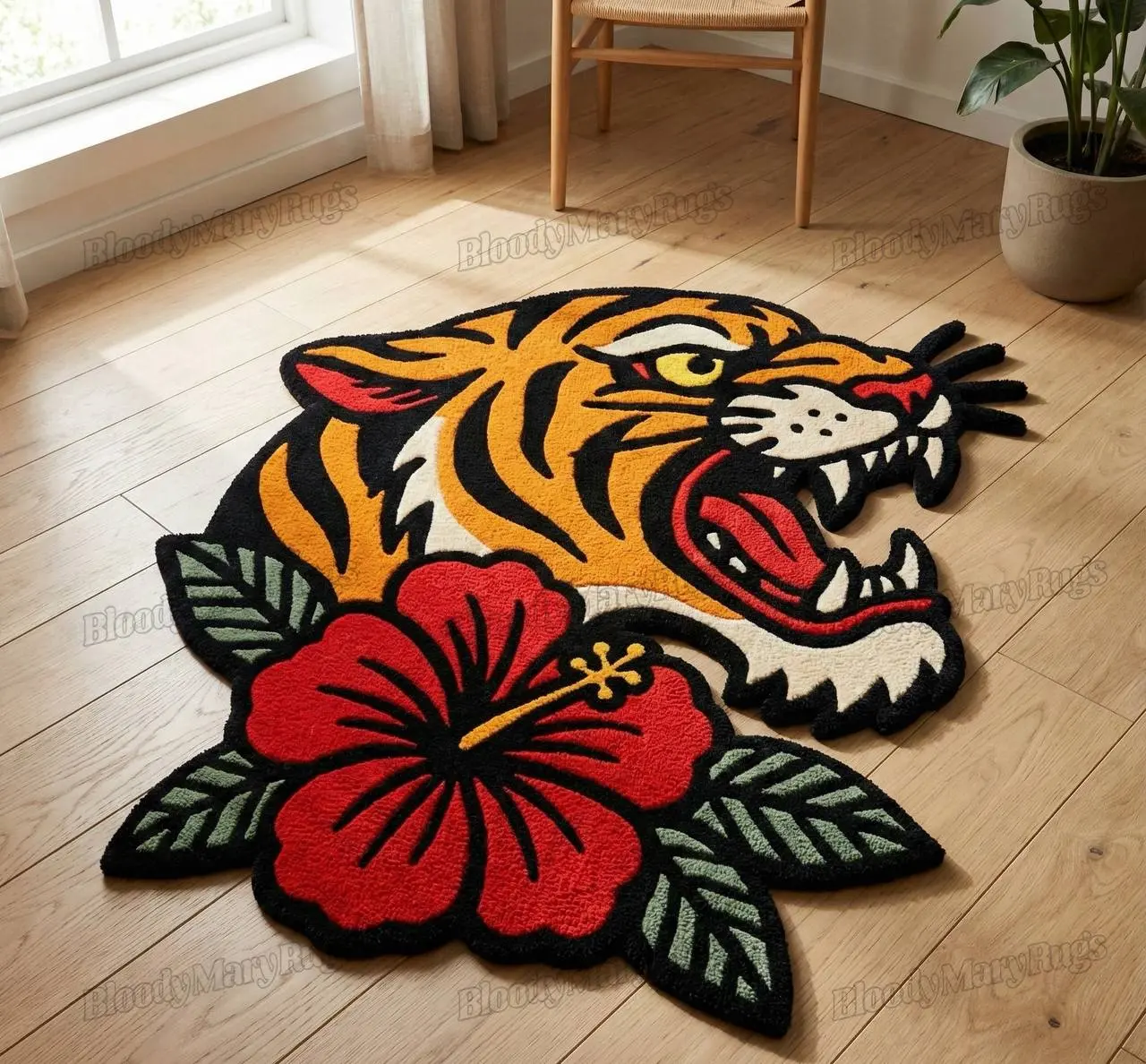 Tiger Hibiscus Rug