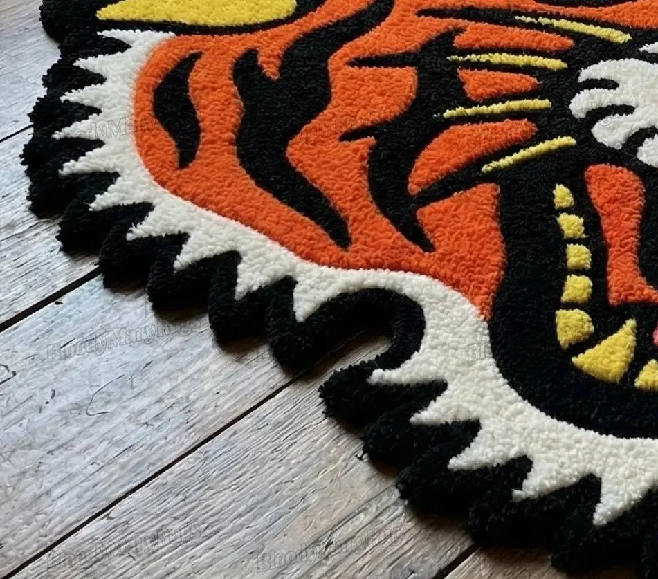 Tiger Head Knife Rug