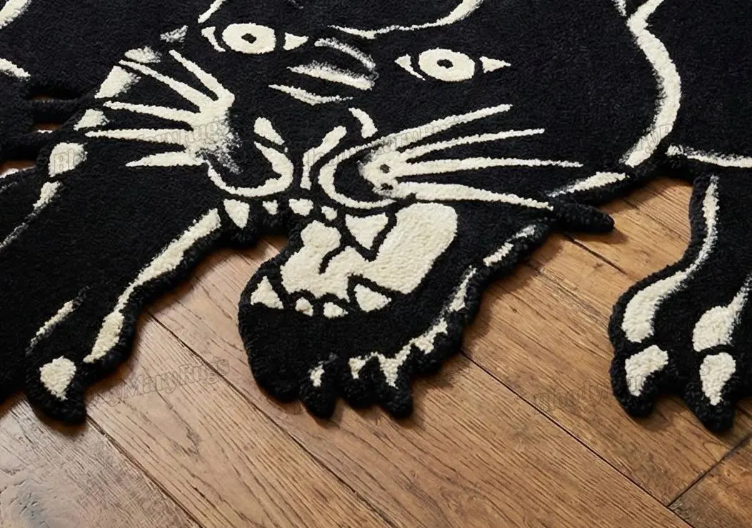 Black Panther Tattoo Rug